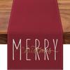 Bandeirinha de Mesa de Linho Mais Vendida na Amazon Cross-Border Árvore de Natal Vermelha de Inverno Sino Decoração de Mesa Festiva
