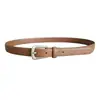 Cinturón de Cuero Genuino de Doble Cara de Primera Capa de Piel de Vaca para Mujer Transfronterizo, Moderno y Versátil, Cinturón Decorativo Simple para Jeans y Vestidos