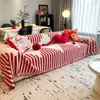 Tela para Funda de Sofá de Celebración de Boda, Toalla de Sofá, Rojo Brillante, Pieza Completa, Estilo Nuevo, Adecuado para Todas las Estaciones, Cojín de Sofá que Crea Ambiente