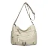 Bolso de Moda Sencillo para Mujer con Múltiples Bolsillos Bolso de Cuero Suave Modelo Nuevo 2025 Bolso de Hombro Único Bolso Cruzado Bolso de Mano para Mujer de Gran Capacidad