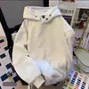 Moletom com capuz e botões de alta qualidade, estilo americano moderno, peso pesado, para homens, outono e inverno, forrado com fleece, grosso, modelagem solta, marca moderna, jaqueta estilosa