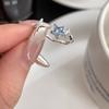 Anillo ajustable con apertura de estrella azul para niñas, ligero, de lujo, para industria pesada, de nicho, ligero, de lujo, combinable, de alta calidad, nuevo producto