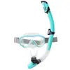 Óculos de Mergulho Transfronteiriços Equipamento de Snorkel Máscara de Mergulho de Vidro Temperado com Moldura Grande de Alta Definição Tubo de Snorkel Anti-Engasgo Totalmente Seco