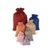 Bolsa de lino con cordón en stock bolsa de lino con cordón regalo de té embalaje de joyería bolsa de lino de algodón bolsa de lino color vino tinto se puede imprimir