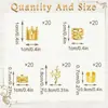 100 peças Anéis para Extensão de Cabelo DIY em Formato de Flor Banhados a Ouro Pingentes Vazios para Acessórios de Cabelo Anéis Redondos Elásticos de Cabelo Acessórios para Dreadlocks Especialidade Transfronteiriça