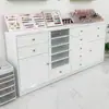 Armário de Exposição para Salão de Unhas, Armário de Armazenamento de Esmaltes, Armário de Armazenamento de Esmaltes em Gel Tipo Gaveta, Armário de Chão para Salão de Unhas, Armário de Parede