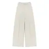 Calça pantalona drapeada, artística e simples, nova coleção outono 2026, cintura alta, moderna, modeladora, versátil, calça casual