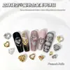 Joias para Nail Art em Liga de Zinco Vazadas Diamante Estéreo Pérola Coração Formato de Coração de Pêssego Acessórios Decoração de Unhas Dourada e Prateada de Alta Qualidade