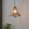 Lámpara de araña de cristal vintage nórdica LED personalizada, creativa, para restaurante, bar, de un solo cabezal, pequeña, iluminación decorativa combinada