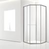 Nueva Cabina de Ducha Integrada con Marco Ultradelgado Puerta Plegable Corredera Lateral en Forma de L Separación Seca y Húmeda Partición de Baño Mampara de Ducha