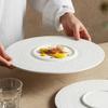 Prato Criativo para Colocação Prato para Comida Ocidental Tigela Louça de Hotel Prato para Bife Cerâmica Conceito Artístico Prato Doméstico Exquisito