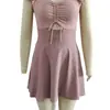 Vestido de banho de peça única Xinsi 2024 transfronteiriço asiático com babados cor sólida para mulheres