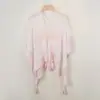 Chal Tejido Fino Calado de Verano y Otoño Cardigan de Bloques de Color Dopamina Atuendo de Viaje para Mujer Borla Habitación con Aire Acondicionado Capa Grande