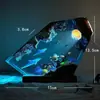 Lâmpada Atmosférica de Micro Paisagem Oceânica Resina Gotejante Pequena Luz Noturna Presente de Aniversário Baleia Criativa Ornamento de Descompressão para Desktop