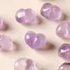 Cuentas Sueltas de Amatista Transparente con Forma de Durazno, Cuentas Espaciadoras con Agujero Pasante en Forma de Corazón, Accesorios para Pulseras y Collares DIY, Materiales Hechos a Mano, Venta al por Mayor del Fabricante