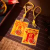 2027 Año de la Oveja Ding Wei Nuevo Estilo General Miao Bing Tarjeta Tai Sui Pegatina para Teléfono Móvil Tarjeta de Fortuna Portátil Colgante para Bolso de Coche Talismán