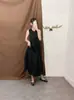 Vestido Plisado Personalizado Issey Miyake Falda Flor de Capullo Primavera Verano Alta Gama Holgado Talla Grande Adelgazante Cuello Redondo Falda Plisada