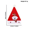 Peluche de Navidad Gorro de Santa Claus Reno de dibujos animados Muñeco de nieve Gorro de Navidad para adultos y niños Regalo de Navidad Gorro rojo con copo de nieve