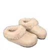 Persona Perezosa Paso Único Slip-On Turbante Medias Zapatos para Mujer Ropa de Exterior 2026 Invierno Nuevo Zapatos de Suela Gruesa con Piel Sintética Birken Zapatos de Algodón