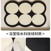 Tapete de Banheiro Macio Absorvente de Água de Terra de Diatomáceas, Tapete de Pé Antiderrapante para Banheiro, Conjunto para Vaso Sanitário, Tapete para Lavatório Doméstico
