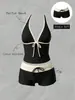Traje de baño de dos piezas para mujer, estilo bikini, con lunares multicolores y amarre, sexy, de venta caliente en Europa y América, transfronterizo, 2027