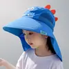 Sombrero de Sol con Protección para el Cuello para Niños, Sombrilla de Playa, Ala Ancha, Anti-UV, Sombrero de Sol Delgado Transpirable, Universal para Niños y Niñas