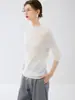Suéter de cachemira para mujer, suéter de cachemira de cabra con cuello redondo, nuevo suéter de punto base ajustado para otoño e invierno