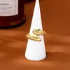 Popular Anillo de Oro Arena Vietnamita, Simple Anillo de Serpiente Grabado con Circonita, Diseño para Mujer, Joyería de Larga Duración
