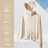 Ropa de Protección Solar 2026 para Mujer, Manga Larga de Verano Transpirable de Seda de Hielo Protección Solar Anti-UV con Visera Desmontable, Chaqueta Exterior para Hombre
