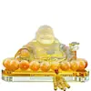 Nuevo Adorno Decorativo para el Interior del Coche Buda Maitreya Vehículo Buda Sonriente Panzón Centro de Consola de Seguridad