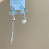 Pendientes Colgantes de Borla de Mariposa Incrustados de Diamantes, Pendientes con Gancho para la Oreja Estilo Resort de Playa de Verano, Pendientes de Diseño Elegantes