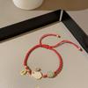 Estilo chino frijol enamorado lazo Conejo de Jade carácter fu pulsera año de nacimiento cuentas rojas pulsera cuerda roja año del conejo pulsera de temperamento