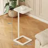 Mesa de Centro de Hierro, Mesa Pequeña, Mini Estante de Almacenamiento de Mesita de Noche, Mesa Lateral Minimalista para Sofá, Mesa Alta de Balcón, Mesa de Centro