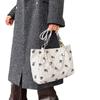 Bolsa de grande capacidade para mulheres 2024 Four Seasons Nova bolsa de lona jacquard estilo ocidental bolsa de ombro para todos os tipos de combinações