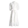 Roupas Femininas Transfronteiriças Europeias e Americanas Verão 2026 Novo Estilo Manga Lanterna de Alto Padrão Bordado Solúvel em Água Vestido com Amarração Slim Fit para Mulheres