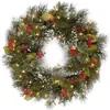 Corona Navideña Grande Transfronteriza de 60 cm Colgante de Puerta Rattan Navideño Corona de 45 cm Decoración Centro Comercial Colgante Diseño de Escena