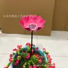 Nuevo producto creativo popular para exteriores para comercio exterior: Estaca de Metal para Jardín con Flor Hecha a Mano Dispensador de Agua