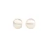 Brincos Metálicos Minimalistas com Argola em C Escovada, Toque de Luxo, Design de Nicho, Tarraxas de Prata, Brincos com Temperamento Fashion e Único