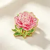Moda Transfronteriza Europea y Americana Elegante de Gama Alta Calado Flor Plegada Broche Esmalte Floral Pin Accesorio para Ropa