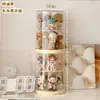 Soporte de Exhibición de Cajas Sorpresa con Figura Giratoria Acrílico Transparente a Prueba de Polvo Vitrina para Figuras Lindas Caja de Exhibición Pop Mart