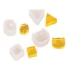 Molde de Silicone para Brinco de Resina Cristalizada Cubo Mini Formato de Gato Pedra Triangular Formato de Brinco
