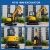 Exportado al Reino Unido 4 Toneladas de Excavadora Pequeña con Cabina Oruga Ingeniería Excavadora Pequeña Microexcavadora