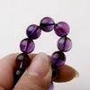 Pulsera larga de joyería con cuentas de amatista, cuentas sueltas semiacabadas en stock, pulsera de cuentas redondas, accesorios de cuentas para bricolaje, venta al por mayor