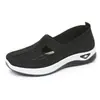 Sapatos Femininos para Outono, Sapatos Slip-On Respiráveis de Solado Macio para Mães de Meia-Idade e Idosas, Sapatos de Tecido Femininos, Sapatos Femininos de Tamanho Grande Transfronteiriços da Temu