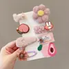 Pinza de Nube para Niña Estilo Coreano Simple de Tela Lunares Pinza BB para Parte Trasera de la Cabeza o Flequillo