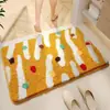 Alfombra Decorativa de Piso de Imitación Cachemir Estilo Ins para Sala de Estar Fácil de Cuidar Felpudo Absorbente de Agua y Resistente a Manchas para Baño Felpudo para Puerta de Entrada