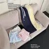 Pantalones Casuales de Bloques de Color en la Cintura con Rayas Onduladas 2026 Moda Cinturón de Borlas Pantalones de Pierna Ancha Verano Delgados de Cintura Alta Adelgazantes Pantalones Largos