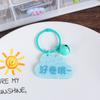 Ins Fengyunduo Llavero Colgante Placa con Palabra Acrílico Doble Cara Texto Colgante para Bolsa Llavero de Estudiante Regalo