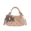 Otoño 2026 Nuevo Bolso de Mano para Mujer de Lunares Estilo Bolita Bolso de Hombro Pequeño de Marca Bolso de Hombro Cruzado Plegado de Hombro Único