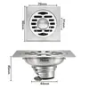 Drenaje de Piso de Acero Inoxidable 304 de 2 mm con Tapa, Sello de Agua Profundo, Anti-Olor, Salida de Drenaje de 10*10 para Baño, Cuarto de Ducha